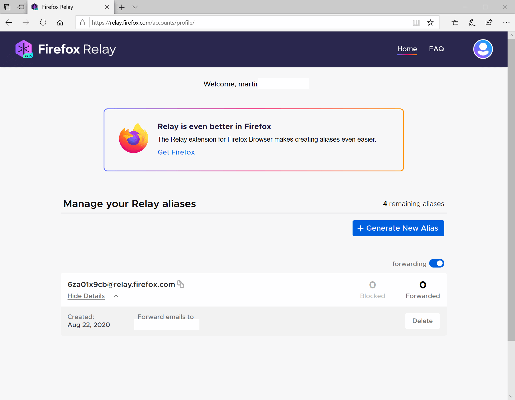 Firefox Relay: create email aliases to combat spam and improve privacy