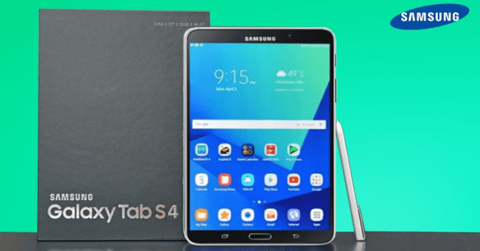 Galaxy  Tab S4 لتمييز ماسح قزحية العين والمسح الذكي
