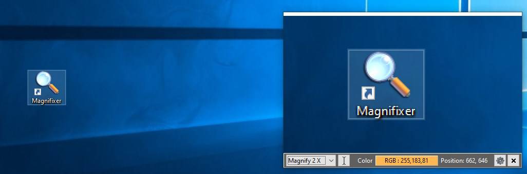 Magnifixer is a freeware screen magnification tool with many zoom levels, a color picker and more
