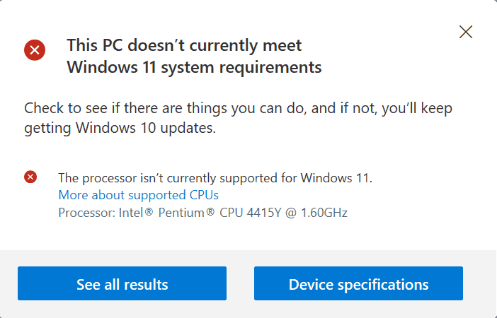 Windows 11: installation on non-compatible systems possible