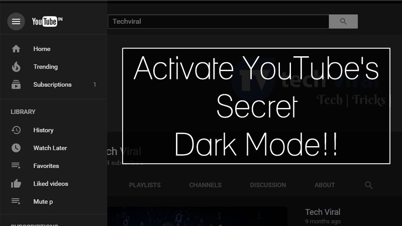 YouTube Has A Secret *Dark Mode* - Here