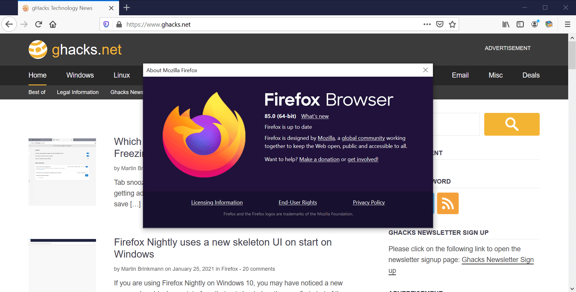 Here is what is new and changed in Firefox 85.0