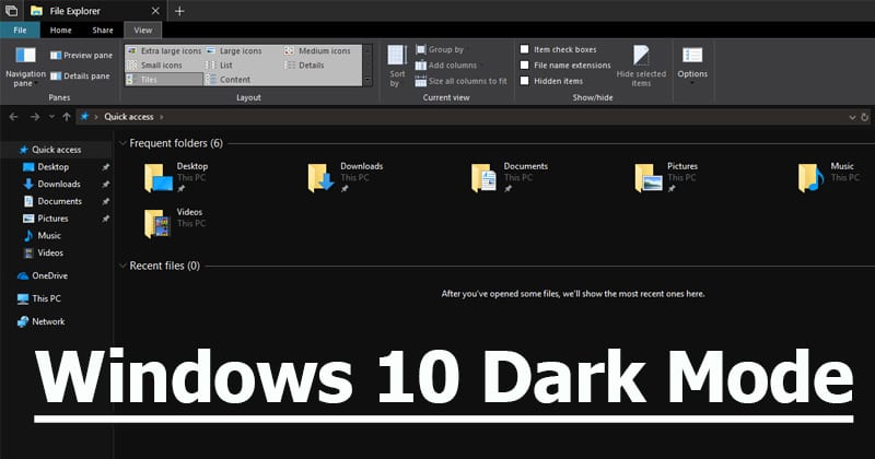 Microsoft Finally Launches Dark Theme For Windows 10
