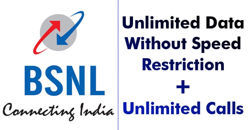 BSNL New Plan: Unlimited Data Without Speed Restriction, Free Voice Calls For 84 Days