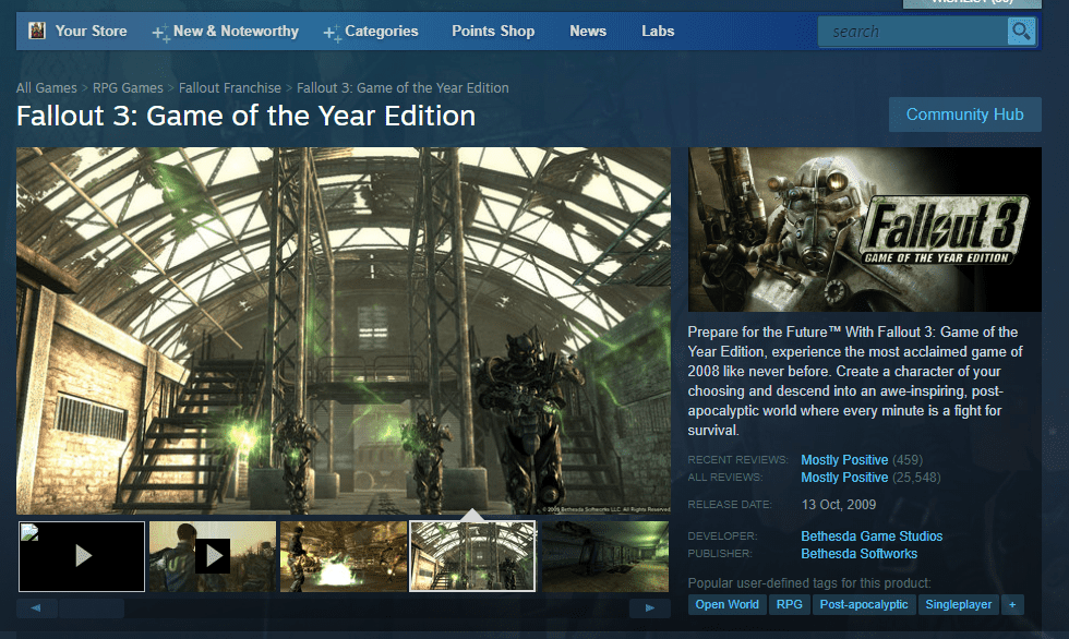 Bethesda removes Games for Windows Live dependency from Fallout 3 GOTY