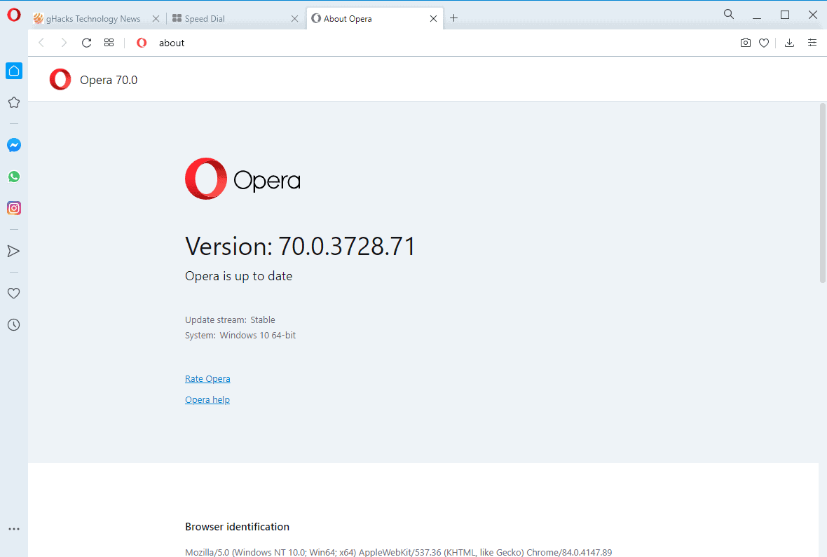 Opera Software publishes Opera 70 for the desktop
