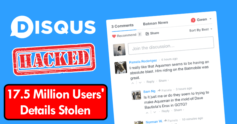 Disqus Hacked: More Than 17.5 Million Users