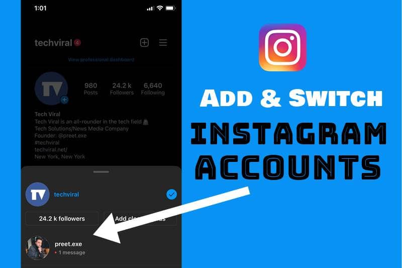 How to Add & Switch Between Multiple Accounts on Instagram