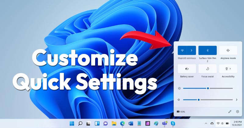 How to Add, Remove or Reset Quick Settings in Windows 11