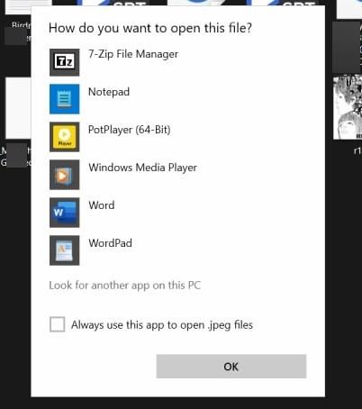 Windows  11 افتح الصورة باستخدام تطبيق آخر