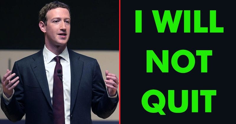 Mark Zuckerberg: I Will Not QUIT Facebook