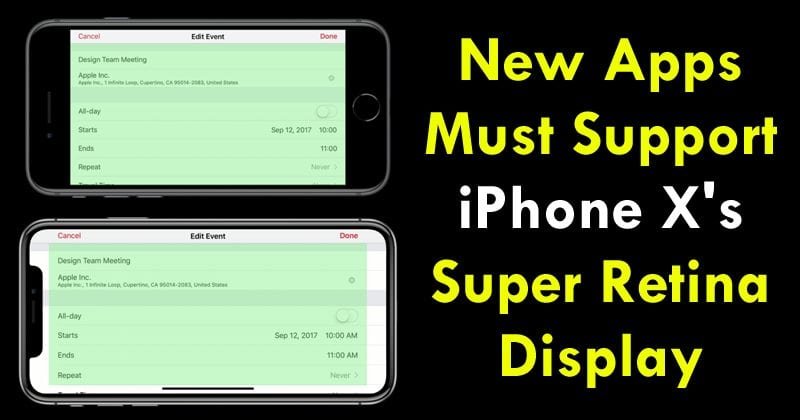 Apple: New iOS Apps Must Support iPhone X