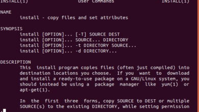 كيفية نسخ الملفات باستخدام الأمر "install" على نظام Linux