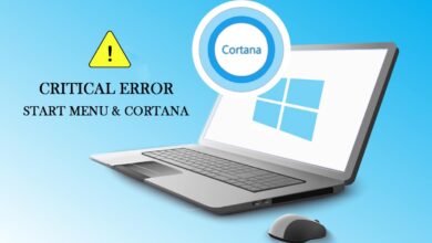 علاج Windows 10 خطأ فادح قائمة ابدأ و Cortana لا يعمل