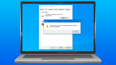 لا يمكن إجراء فحص القرص الثابت بسبب Windows لا يمكن الوصول إلى القرص