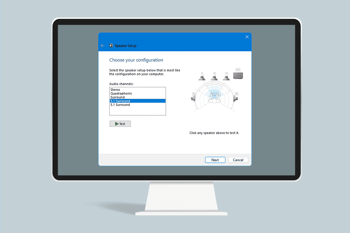 كيفية إجراء اختبار الصوت المحيط 5.1 Windows 10