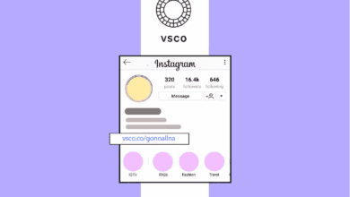 كيفية وضع رابط VSCO في ملف Instagram-سينما