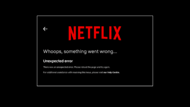 إصلاح الخطأ غير المتوقع على Netflix