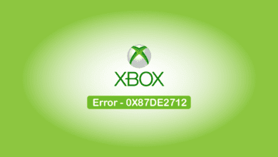 إصلاح خطأ 0x87de2712 Xbox One - adminvista.com