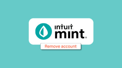 كيفية إزالة حساب من Mint