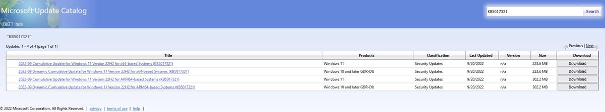 تحميل Windows 11 تحديث KB5017321