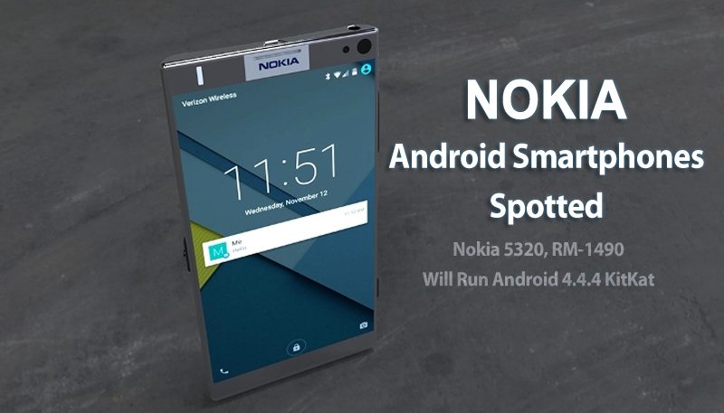 Nokia RM-1490, Nokia 5320 Android Smartphones Spotted