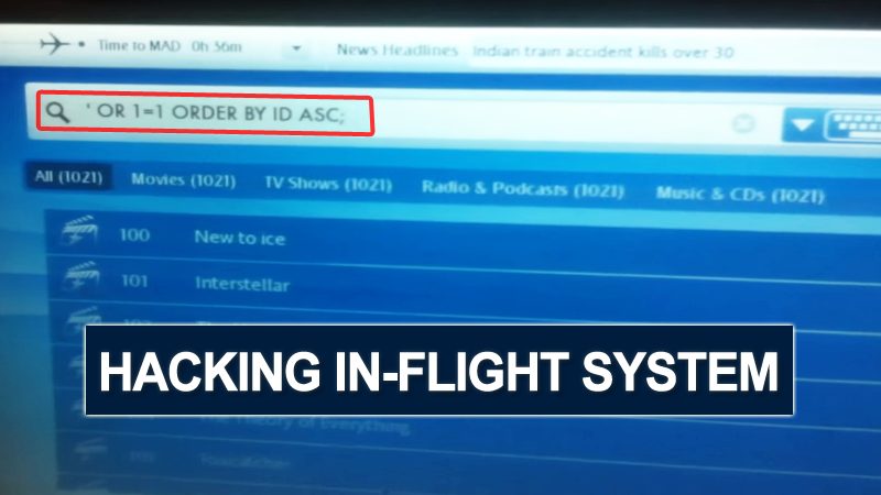 Hacker Shows How Easy In-flight Entertainment System Can Be Hacked