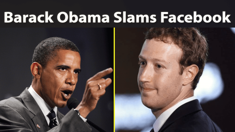 Barack Obama Slams Facebook Once Again Over Fake News