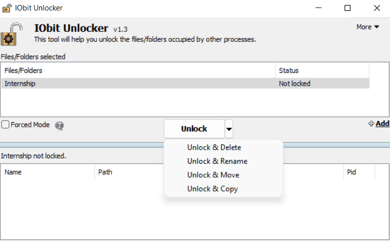 افتح وحذف الملفات التي لا يمكن حذفها مباشرة باستخدام IObit Unlocker