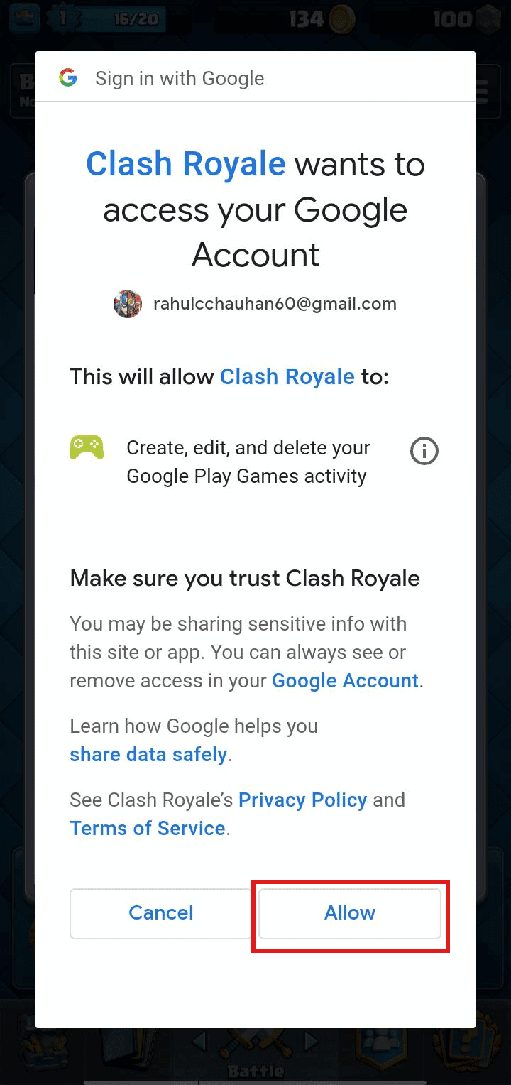 كيفية حذف حساب Clash Royale 7
