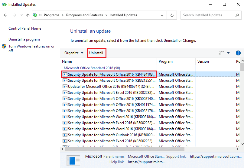إصلاح أخطاء تنفيذ MOM i Windows 10 15