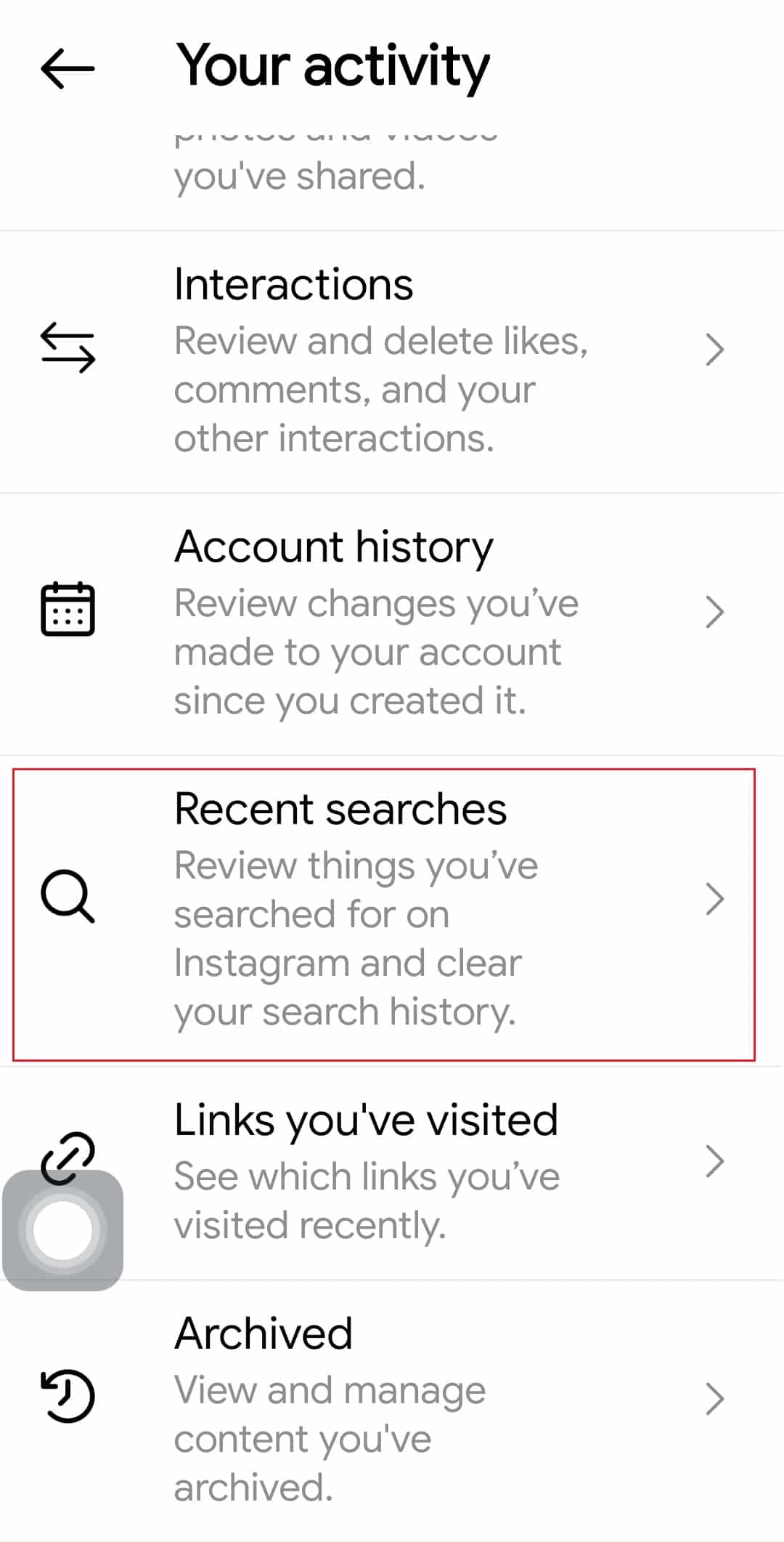 كيفية حذف نشاطك على Instagram 5