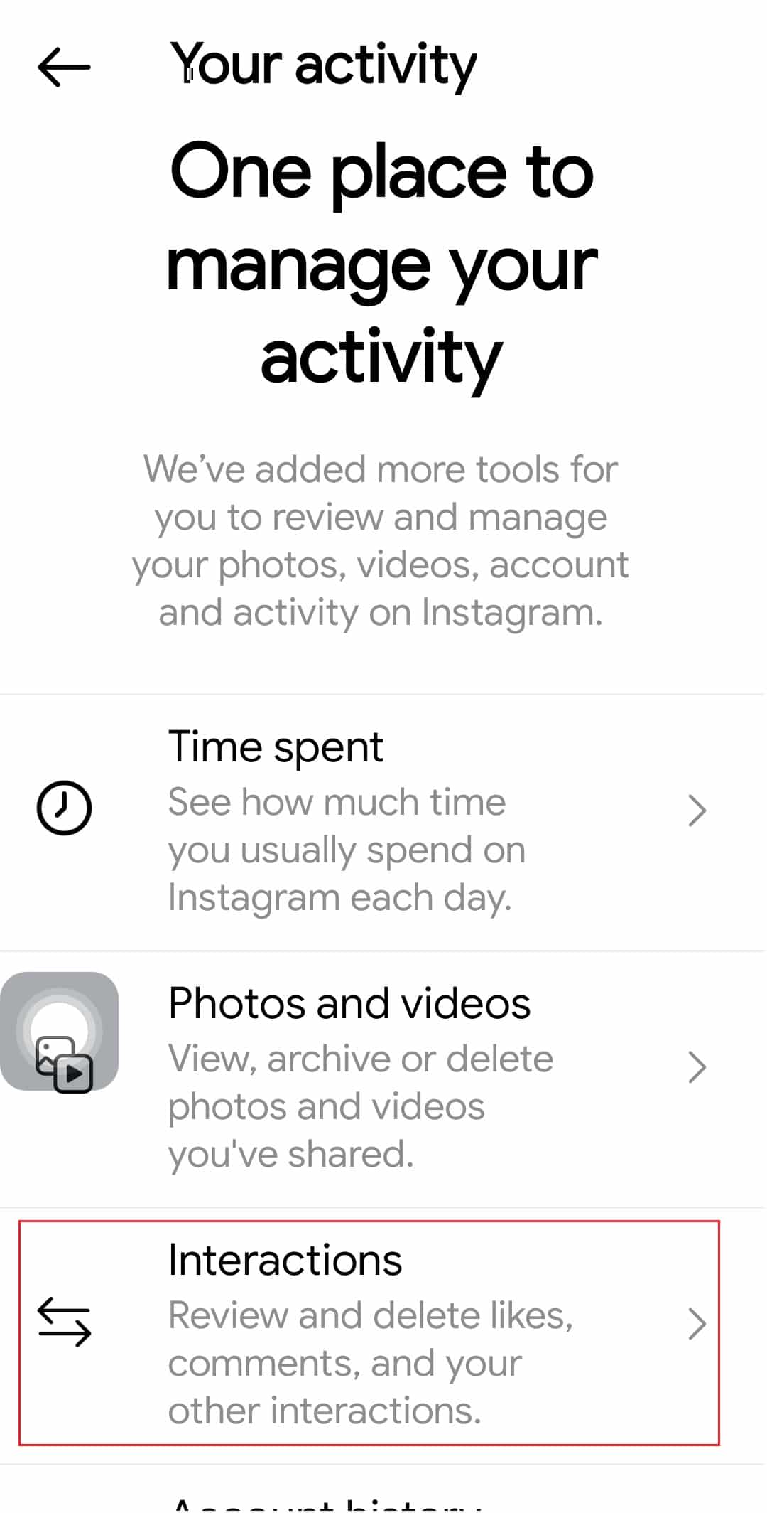 كيفية حذف نشاطك على Instagram 26