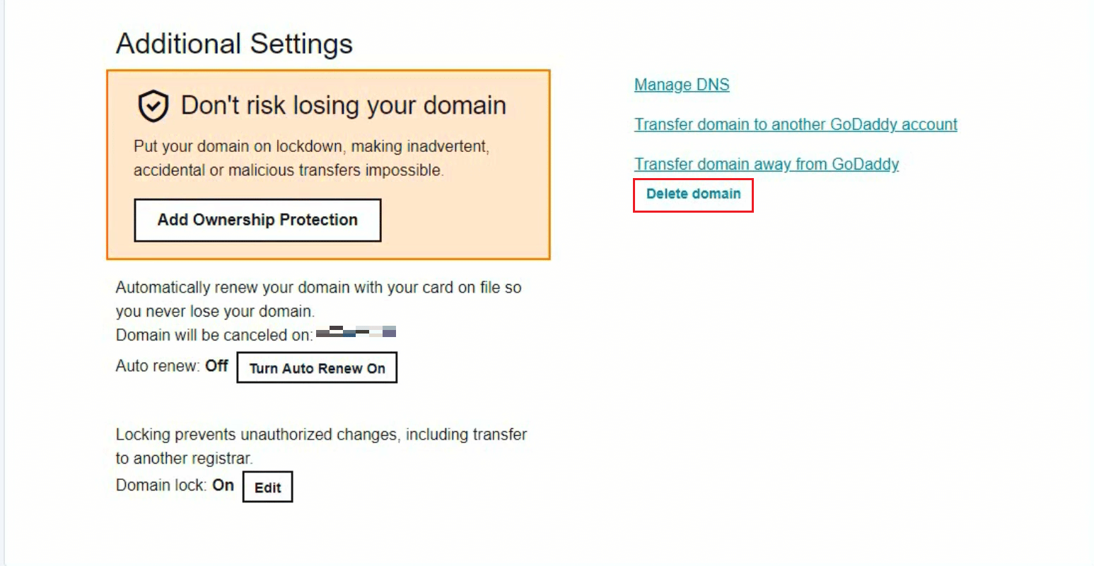 كيفية إغلاق حساب GoDaddy - adminvista.com 5