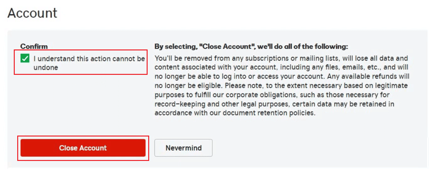 كيفية إغلاق حساب GoDaddy - adminvista.com 16