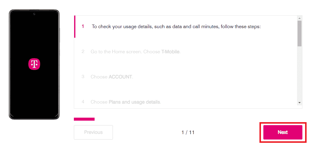 كيفية إخفاء تفاصيل استخدام البيانات في T-Mobile 4