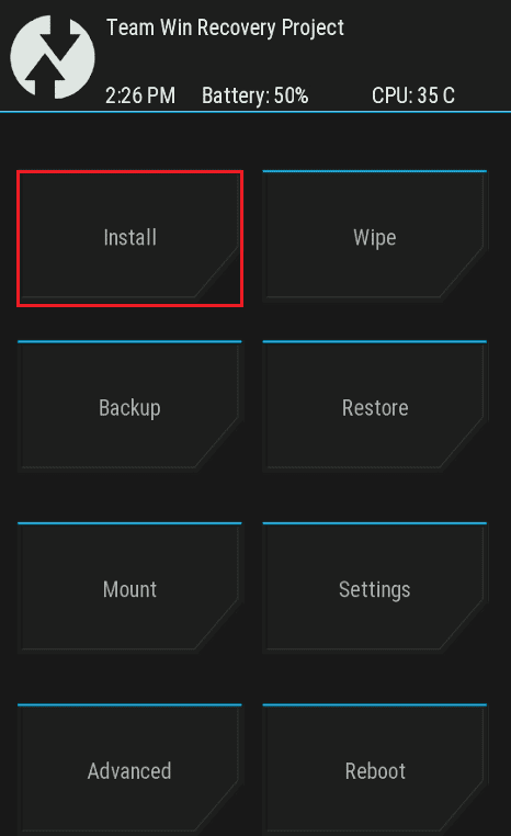 إصلاح غير قادر على تحميل التخزين TWRP على Android 14