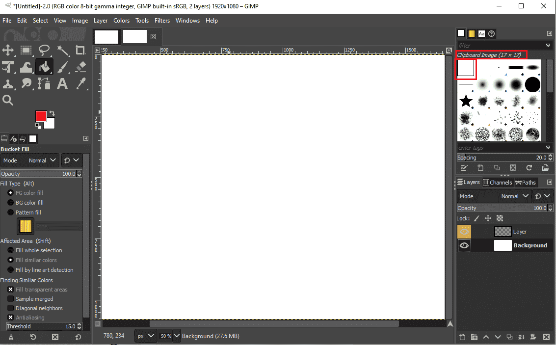 إصلاح أداة GIMP Paintbrush لا تعمل 8