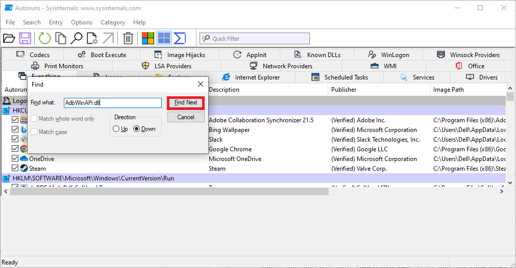 إصلاح AdbwinApi.dll مفقود خطأ في Windows 10 7