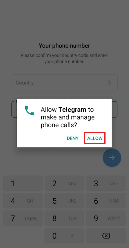 كيفية إنشاء حساب Telegram على Android 6