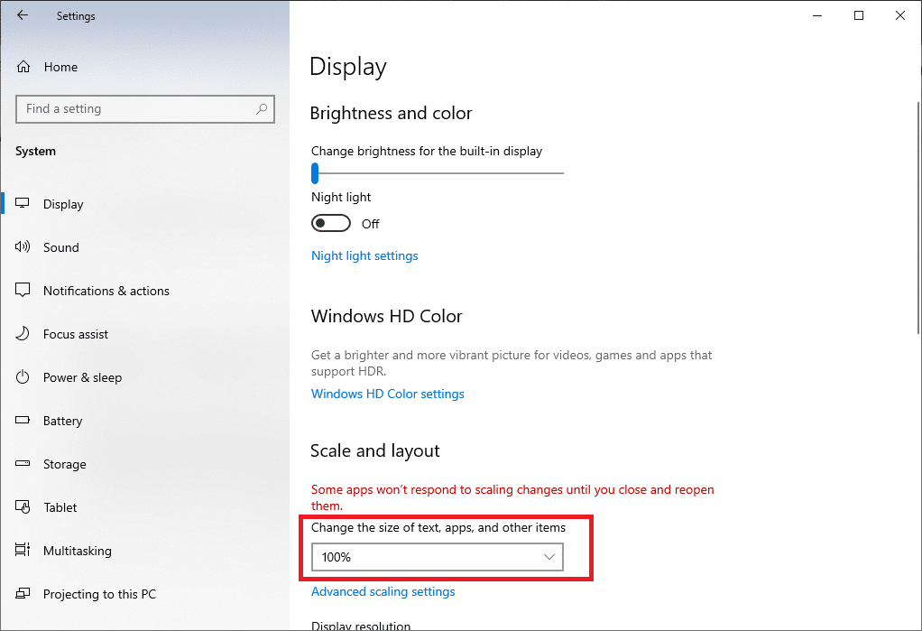 إصلاح ملء الشاشة لا يعمل Windows 10 3