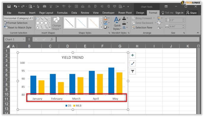 كيفية تغيير المحور الصادي في Excel 10