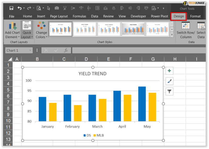 كيفية تغيير المحور الصادي في Excel 16