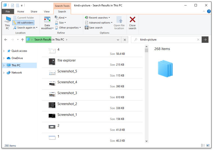 إليك كيفية العثور على جميع الصور الموجودة على ملف Windows 10 وحدة 10