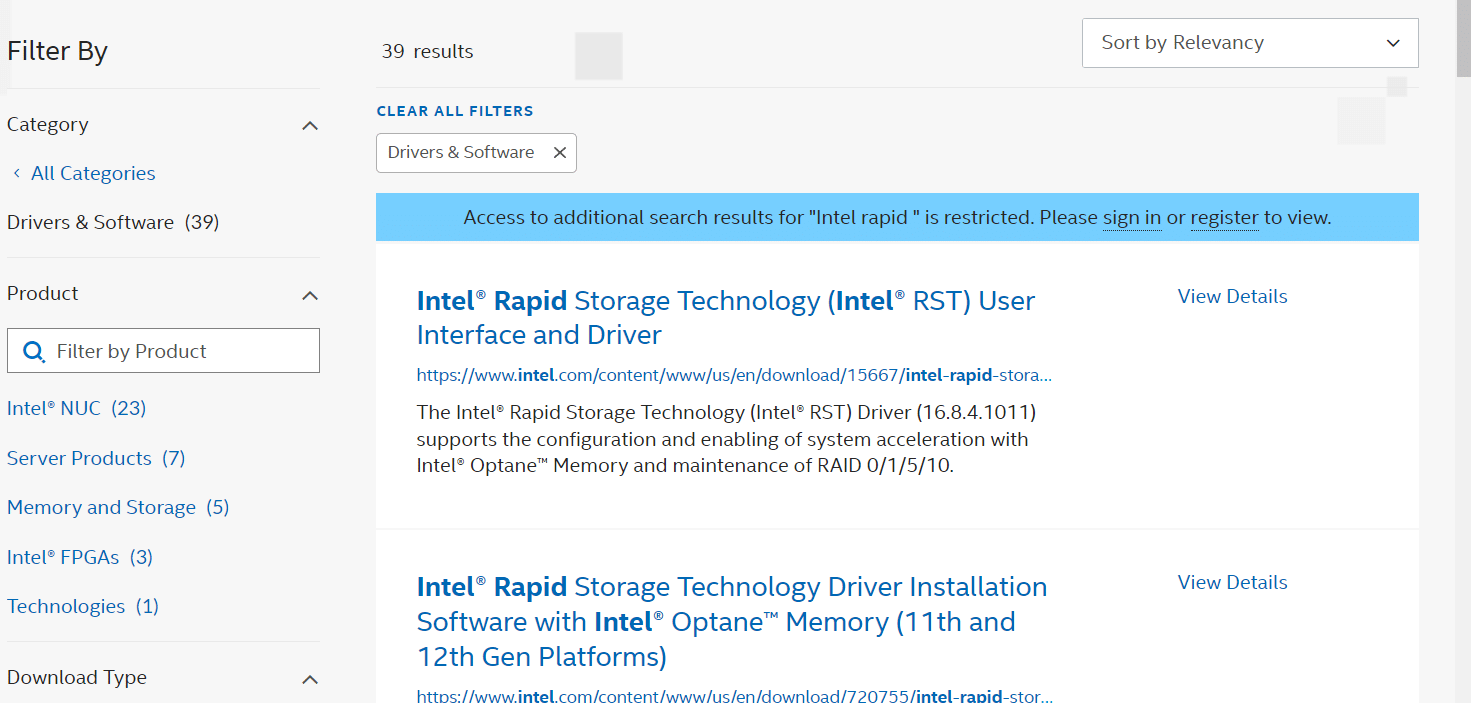 إصلاح خدمة Intel RST لا تعمل في Windows 10 14