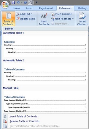كيفية إضافة جدول محتويات في Microsoft Word 5
