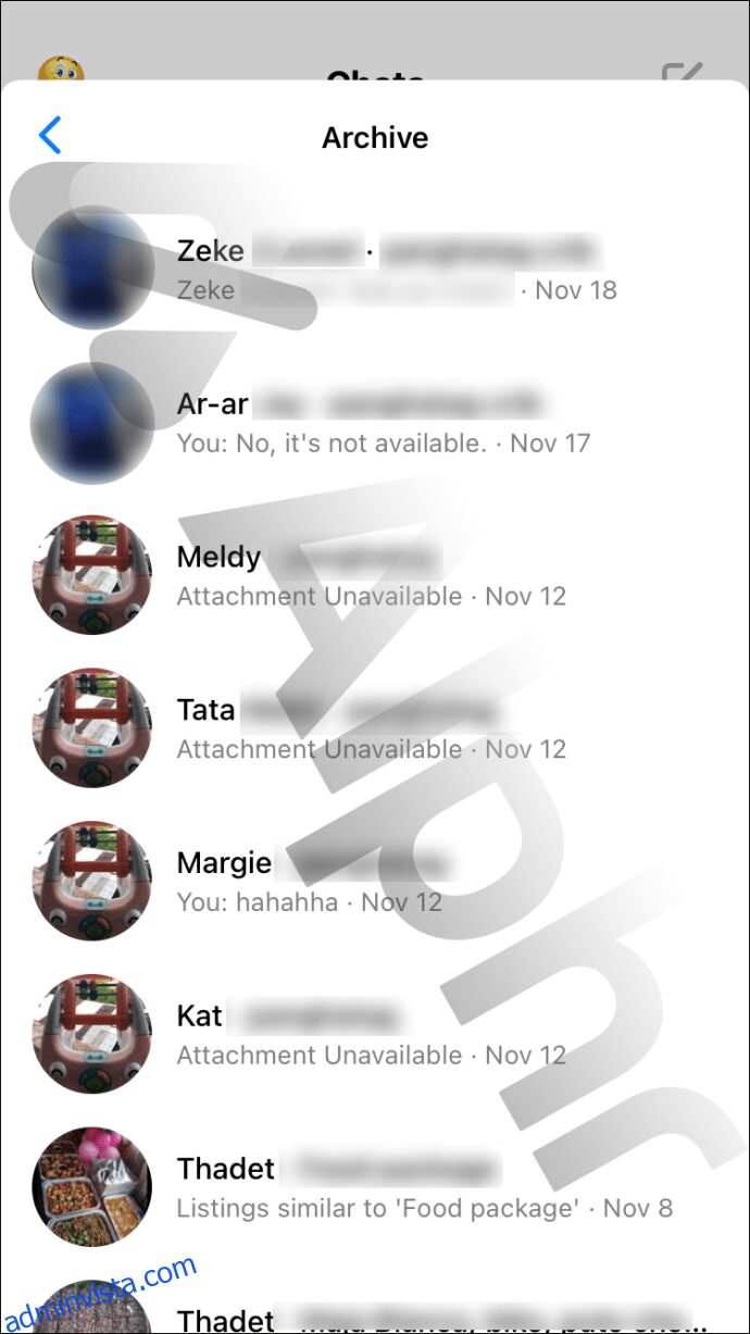 كيفية عرض الرسائل المؤرشفة في Messenger 4