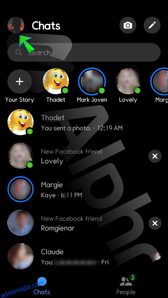 كيفية عرض الرسائل المؤرشفة في Messenger 9