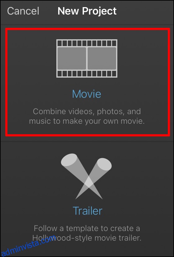 كيفية تغيير نسبة العرض إلى الارتفاع في iMovie 3