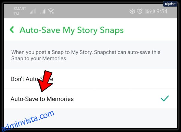 كيفية الحفظ التلقائي لقصص Snapchat 6